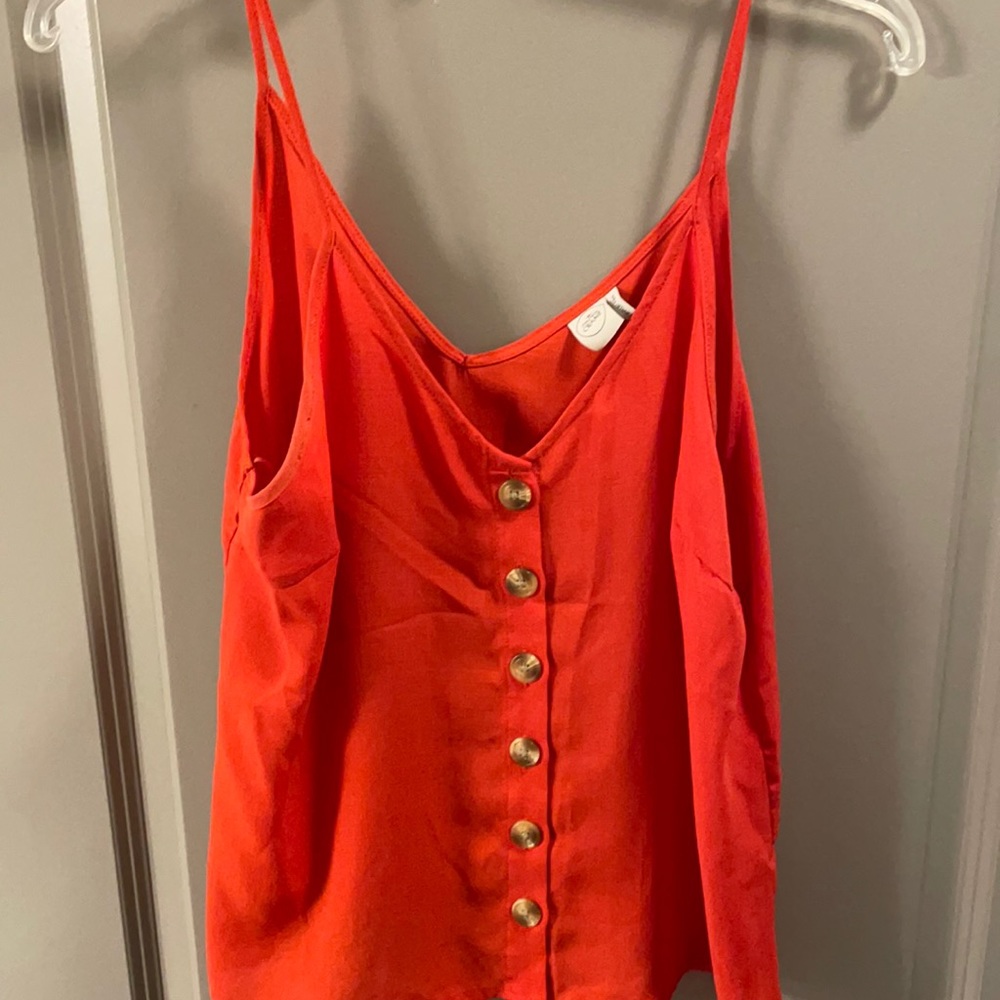 Red tank top blouse